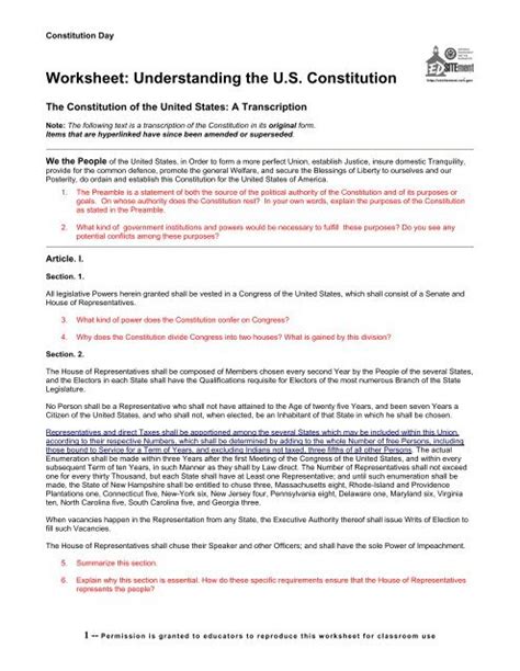 Understanding The Us Constitution Answers PDF