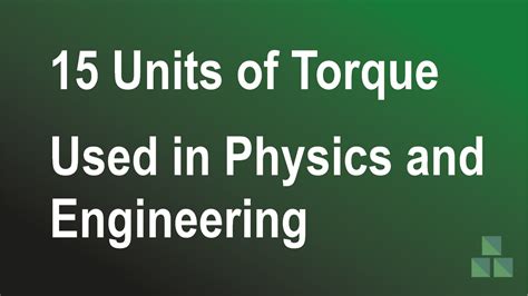 Understanding Torque Units