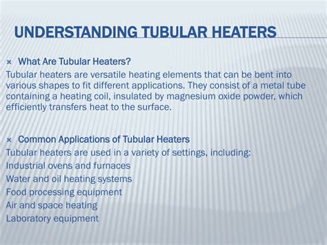 Understanding Tubular Heaters