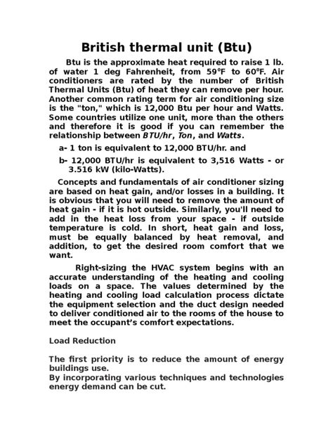 Understanding Watts and BTUs