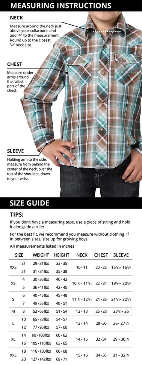 Understanding Wrangler Shirt Measurements