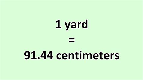 Understanding Yard and Centimeter Units