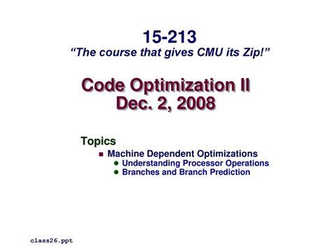 Understanding Zip Code Optimization