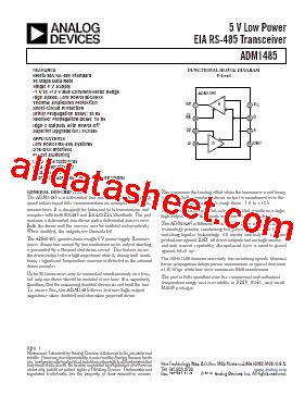 Understanding the ADM1485JRZ-REEL