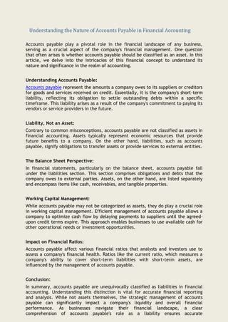 Understanding the Accounts Payable Landscape