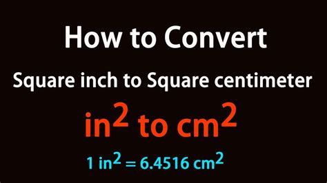 Understanding the Basics: Inches and Square Centimeters