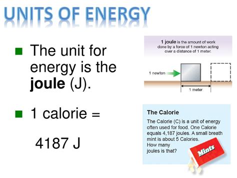 Understanding the Calorie and the Joule