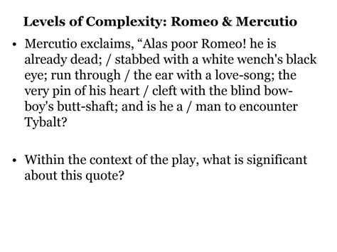 Understanding the Complexity of Romeo & Juliet