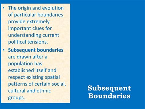 Understanding the Concept of Subsequent Boundaries
