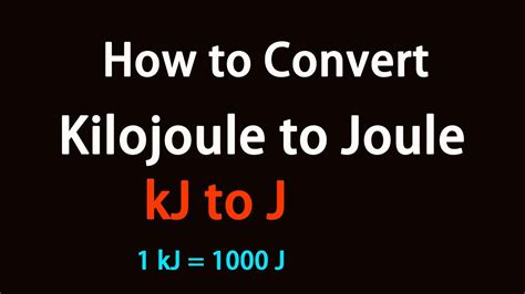 Understanding the Conversion: Joules vs. Kilojoules