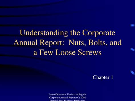 Understanding the Corporate Annual Report Nuts Epub