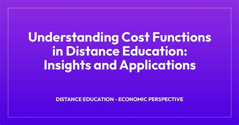 Understanding the Cost of Education