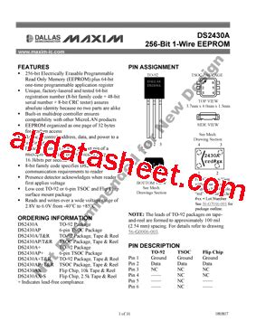 Understanding the DS2430AP+T&R