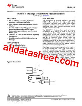 Understanding the DS25BR110TSD/NOPB