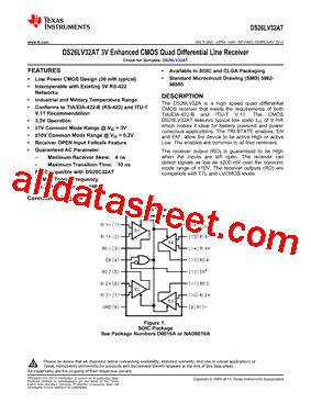 Understanding the DS26LV32ATMX/NOPB