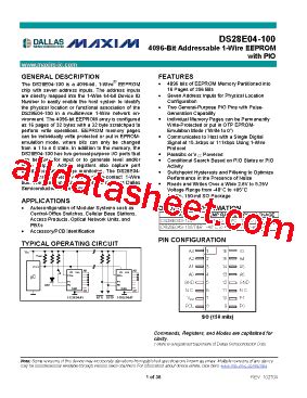 Understanding the DS28E04S-100+