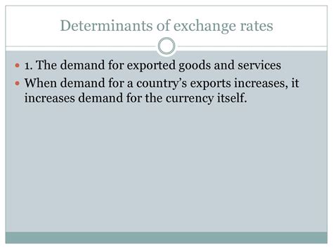 Understanding the Determinants of Exchange Rates