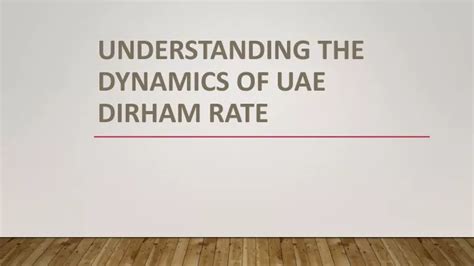 Understanding the Dynamics of PHP in the UAE