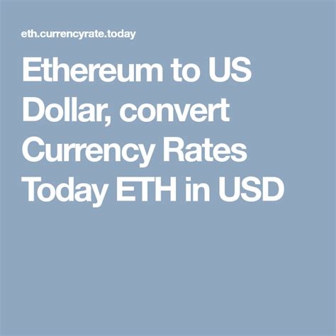 Understanding the ETH to USD Exchange Rate