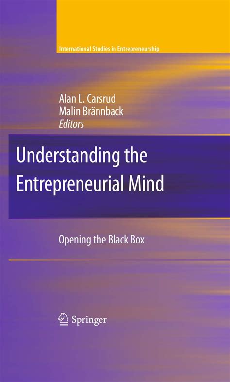 Understanding the Entrepreneurial Mind Opening the Black Box Epub