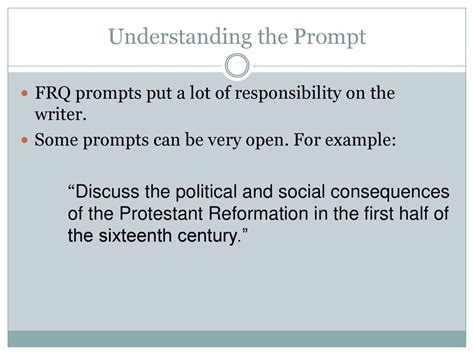 Understanding the FRQ 3 Prompt