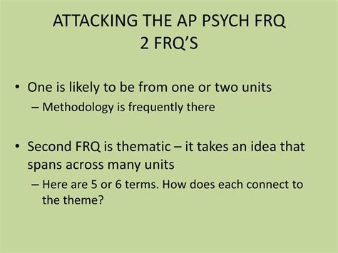 Understanding the FRQ Structure