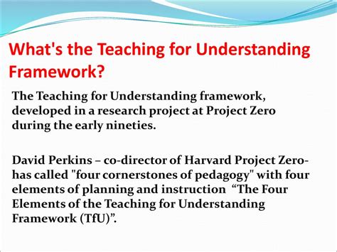 Understanding the Framework