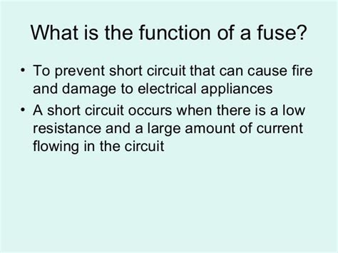 Understanding the Function of a Fuse