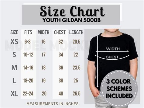 Understanding the Gildan Youth Size Chart