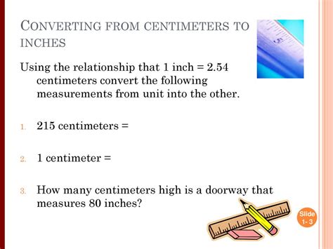 Understanding the Inch-centimeter Relationship