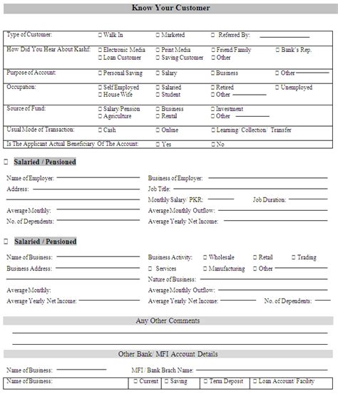 Understanding the KYC Form Sample