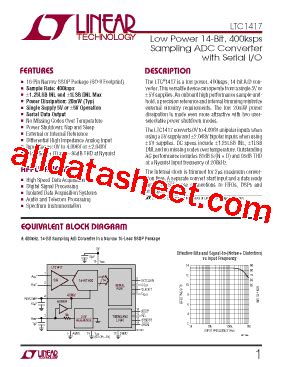 Understanding the LTC1417IGN#PBF