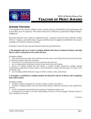 Understanding the Merit Award Criteria