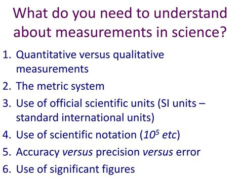 Understanding the Need for Accurate Measurements