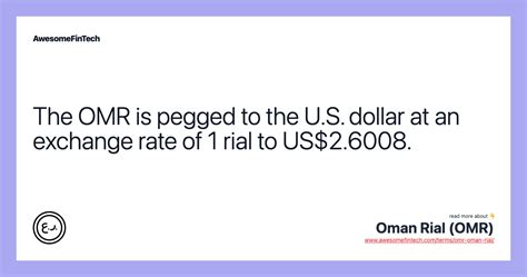 Understanding the OMR to USD Exchange Rate