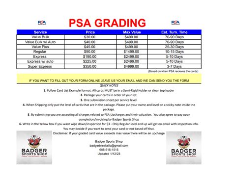 Understanding the PSA Grading Scale