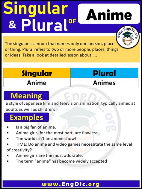 Understanding the Plural of Anime