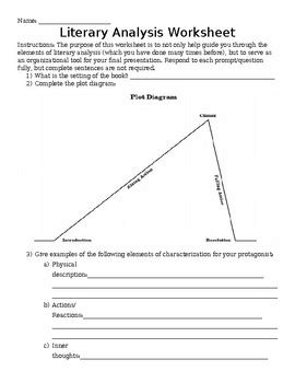 Understanding the Purpose and Structure of a Literary Analysis Worksheet