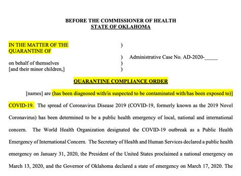 Understanding the Quarantine Order