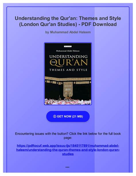 Understanding the Qur an Themes and Style Epub