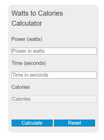 Understanding the Relationship: Watts to Calories