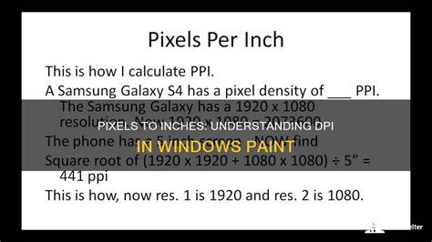 Understanding the Relationship between Pixels and Inches