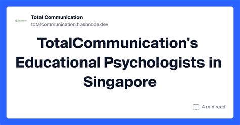 Understanding the Role of Educational Psychologists in Singapore