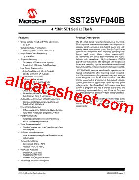 Understanding the SST25VF040B-50-4I-S2AE