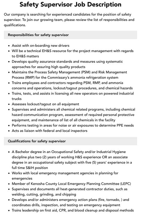 Understanding the Safety Supervisor Role