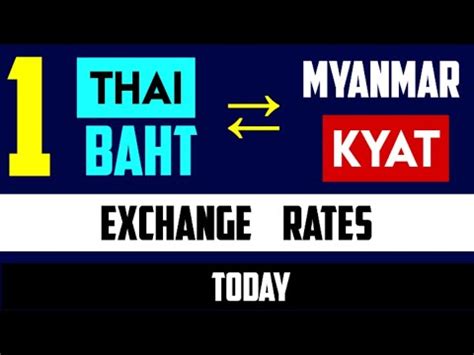 Understanding the Thai Baht and Myanmar Kyat