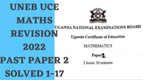 Uneb Math Questions And Answers Doc