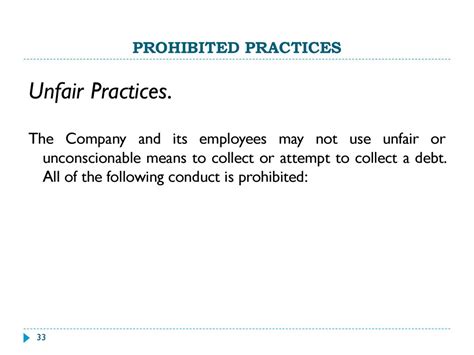 Unfair Practices Prohibited: