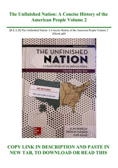 Unfinished Nation A Concise History of the American People Study Guide PDF