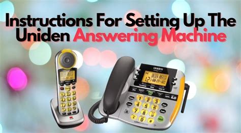 Uniden Answering Machine Problems PDF